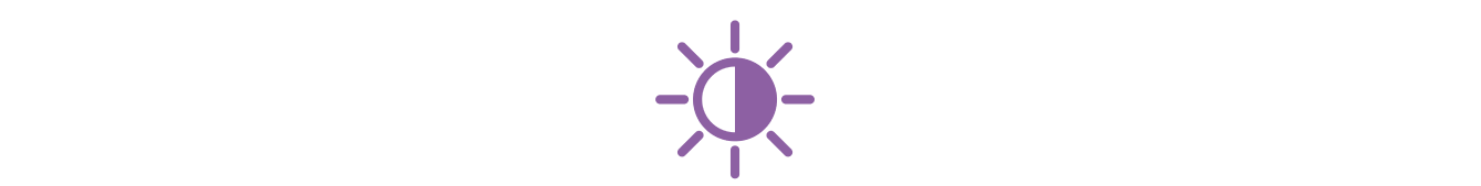 Brightness and contrast icon.