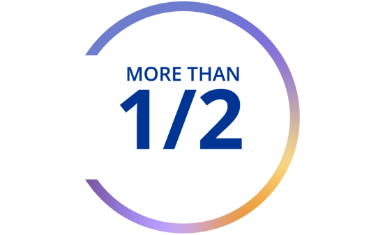 More than 1/2