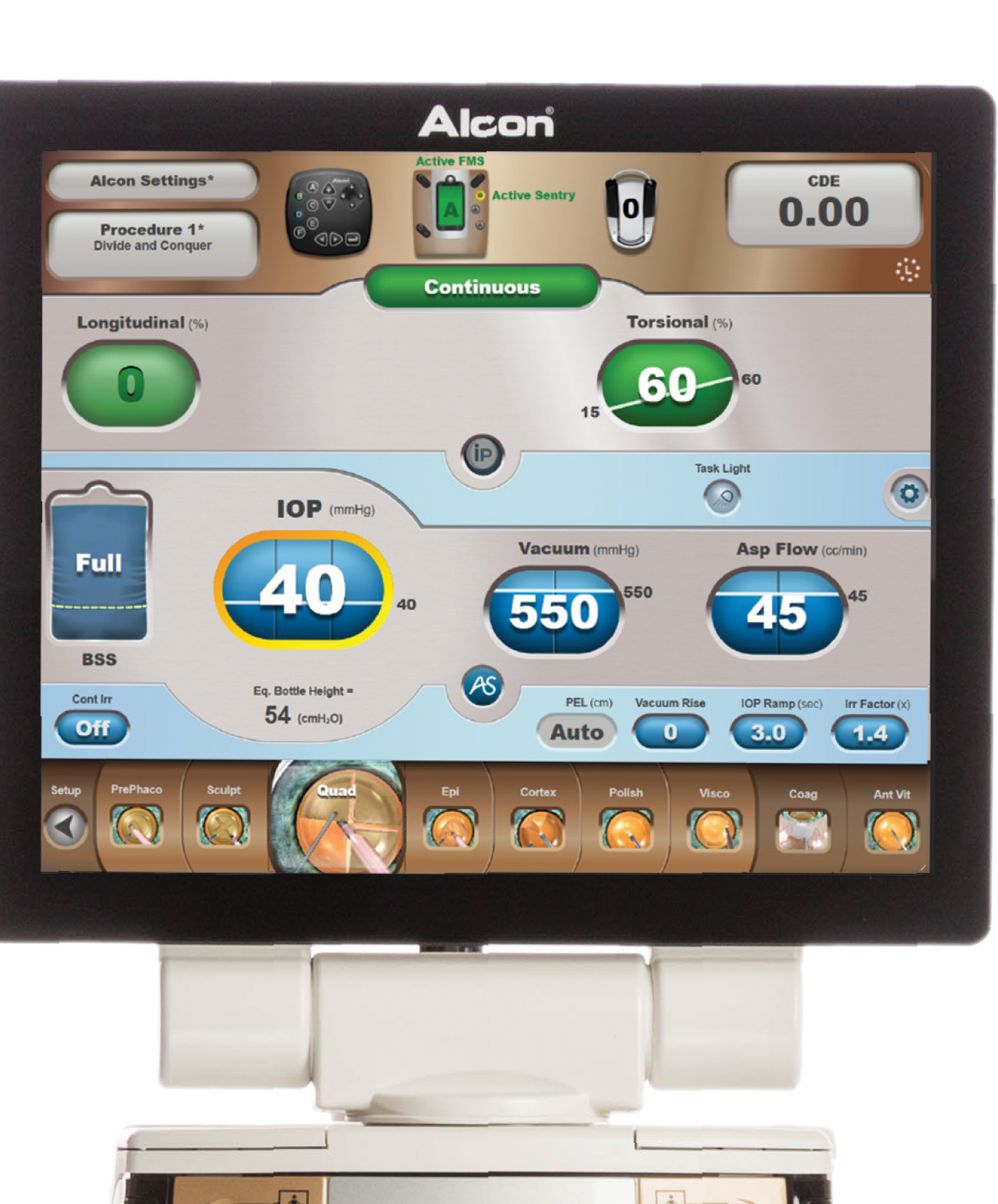 An image of the CENTURION Vision System Graphic User Interface