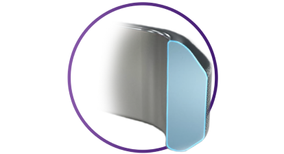 Close up of the SHARKIN ILM forceps showcasing the length of the grasping edge.