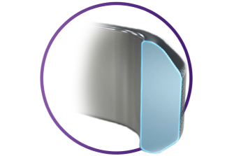 Close up of the SHARKIN ILM forceps showcasing the length of the grasping edge.