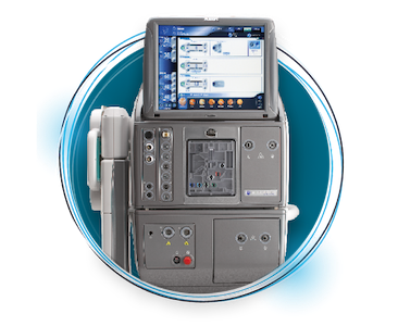 An image of CONSTELLATION® Vision System, placed in a blue circle on a white background