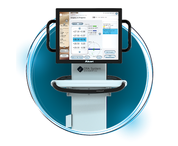 An image of ORA SYSTEM with VerifEye+, placed in a blue circle on a white background