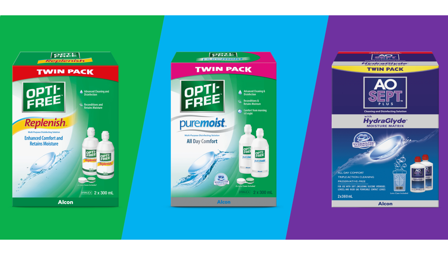 Contact lens soltutions packs